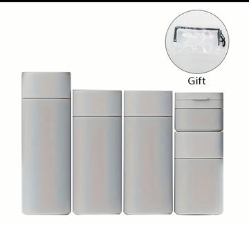 TRAVEL TOILETRY BOTTLES - GREY