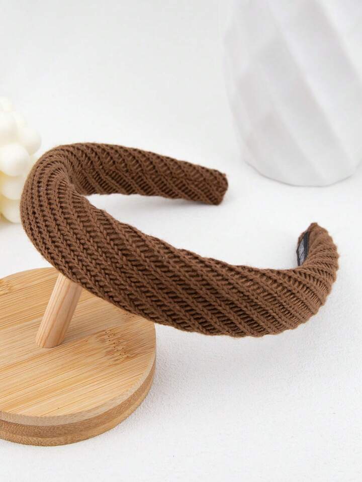 Knitted  brown headband