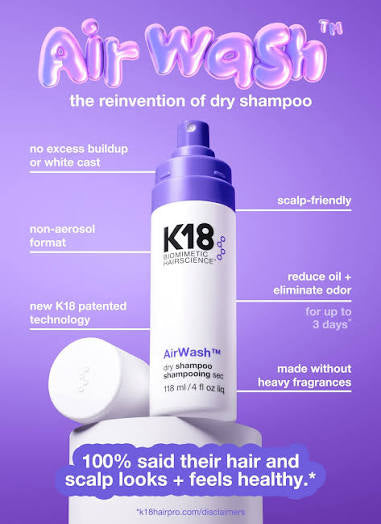 K18 Airwash dry shampoo